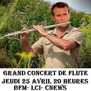 Macron joueur de flûte